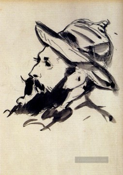  Impressionismus Galerie - Kopf eines Mannes Claude Monet Realismus Impressionismus Edouard Manet
